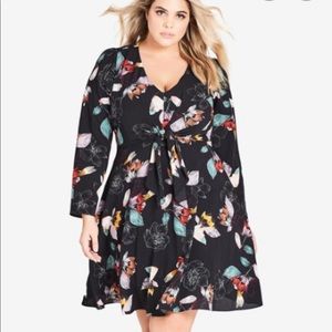 City chic floral dress nwt